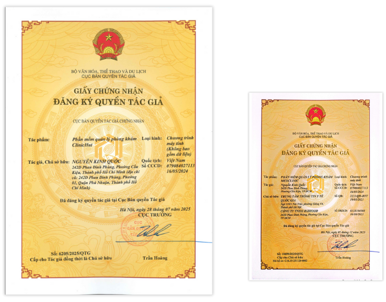 Giấy chứng nhận Quyền tác giả APIS