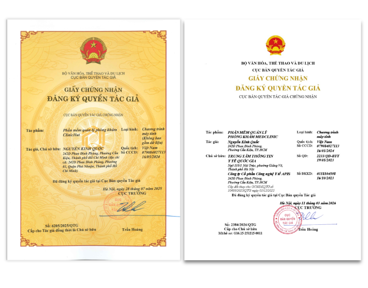 Giấy chứng nhận Quyền tác giả APIS